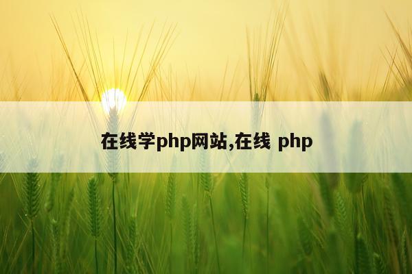 在线学php网站,在线 php