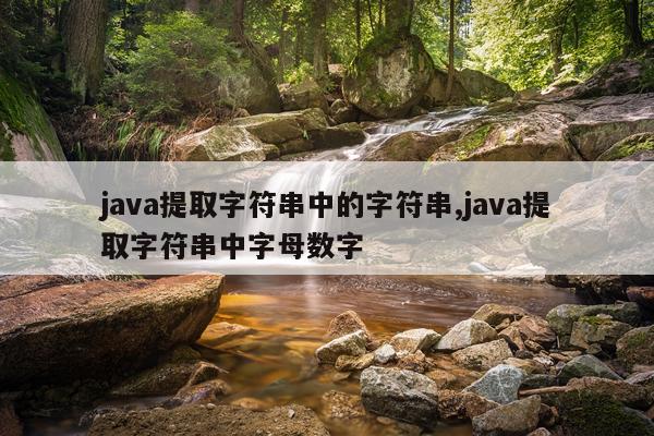 java提取字符串中的字符串,java提取字符串中字母数字