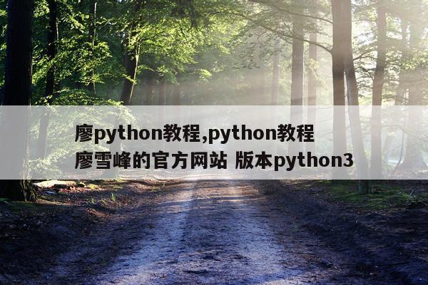 廖python教程,python教程  廖雪峰的官方网站 版本python3