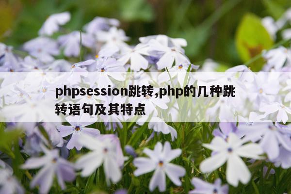 phpsession跳转,php的几种跳转语句及其特点
