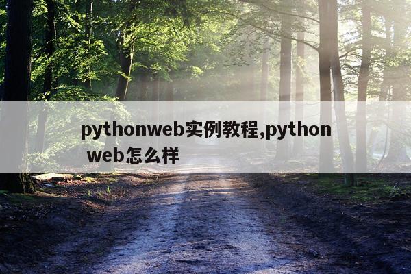 pythonweb实例教程,python web怎么样