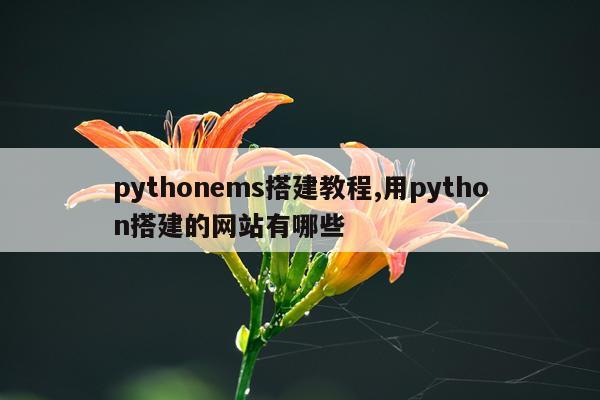 pythonems搭建教程,用python搭建的网站有哪些