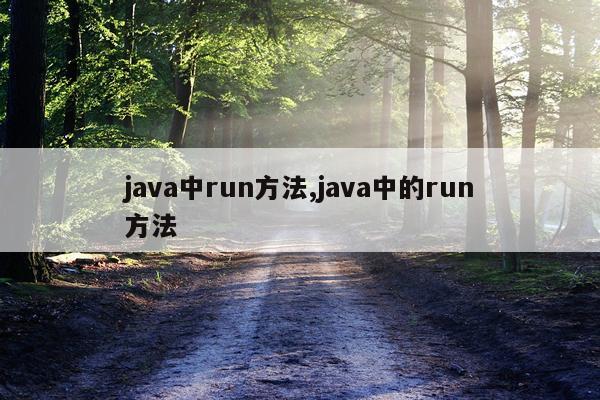 java中run方法,java中的run方法