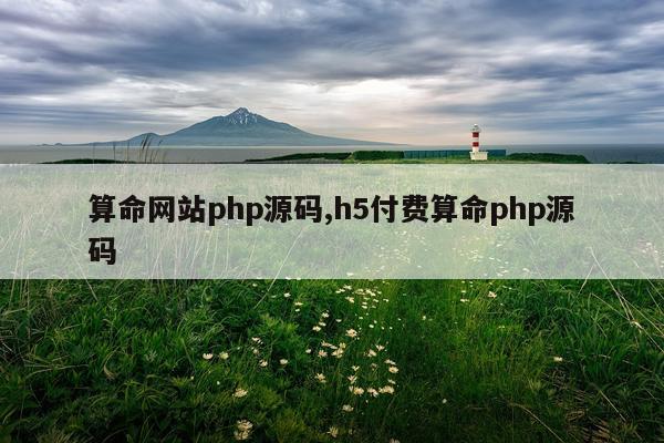 算命网站php源码,h5付费算命php源码