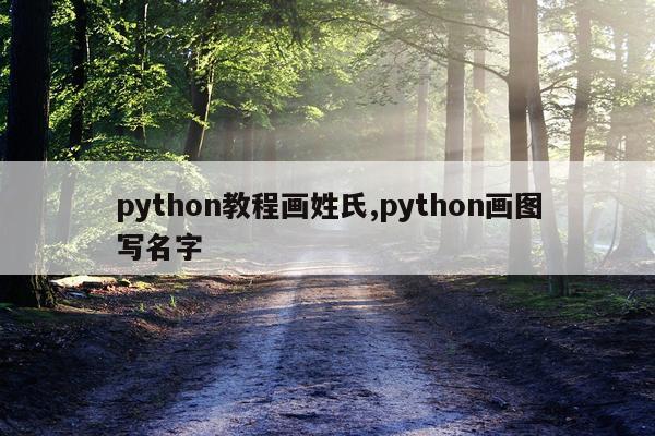python教程画姓氏,python画图写名字