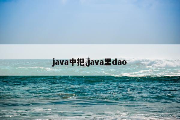 java中把,java里dao