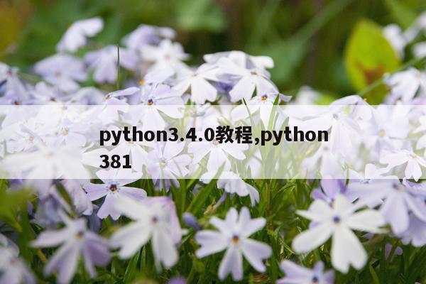 python3.4.0教程,python381