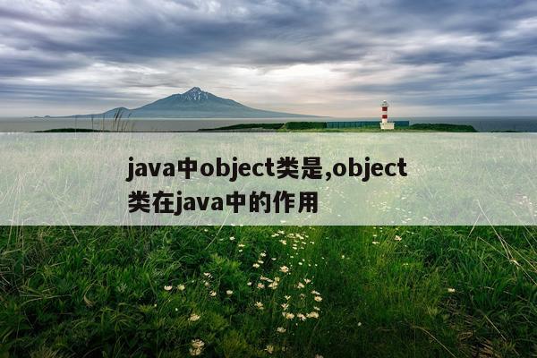 java中object类是,object类在java中的作用