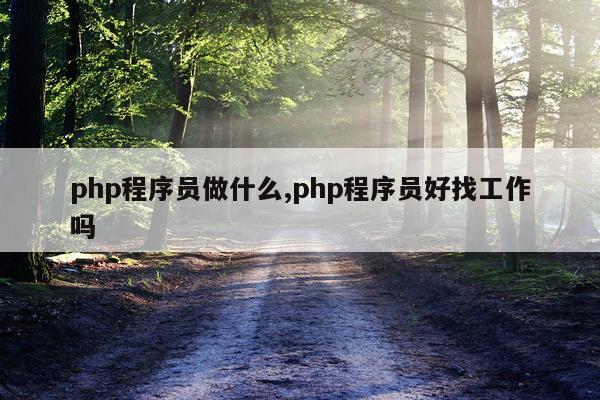 php程序员做什么,php程序员好找工作吗