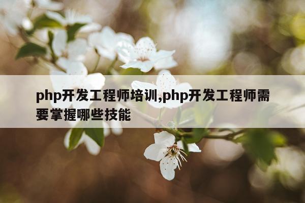php开发工程师培训,php开发工程师需要掌握哪些技能