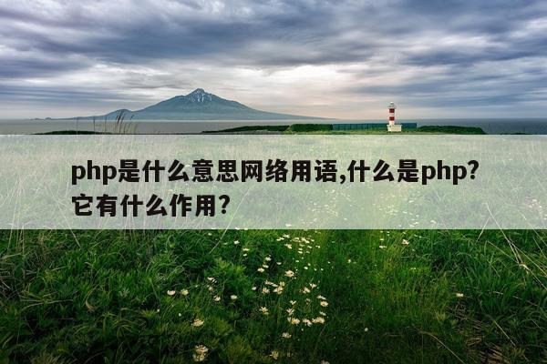 php是什么意思网络用语,什么是php?它有什么作用?