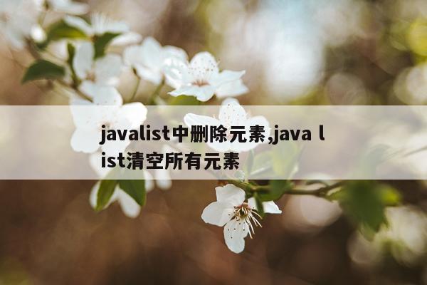 javalist中删除元素,java list清空所有元素