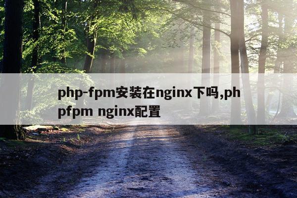 php-fpm安装在nginx下吗,phpfpm nginx配置