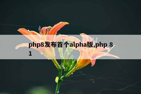 php8发布首个alpha版,php 81
