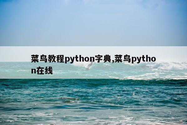 菜鸟教程python字典,菜鸟python在线