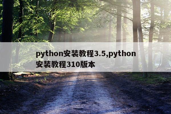 python安装教程3.5,python安装教程310版本