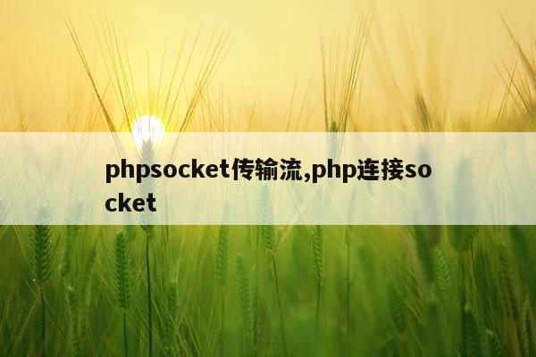 phpsocket传输流,php连接socket