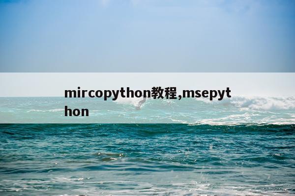 mircopython教程,msepython