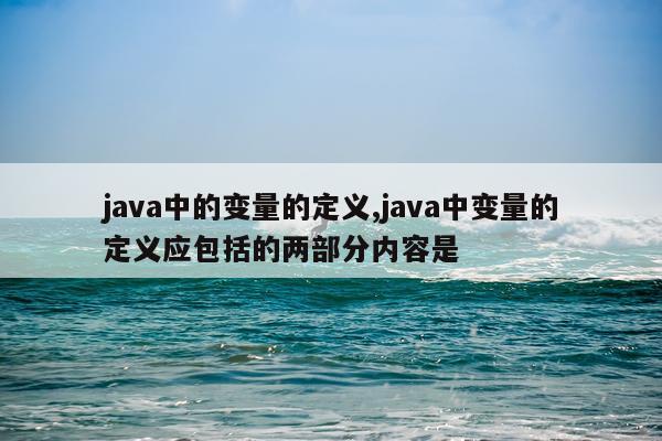 java中的变量的定义,java中变量的定义应包括的两部分内容是