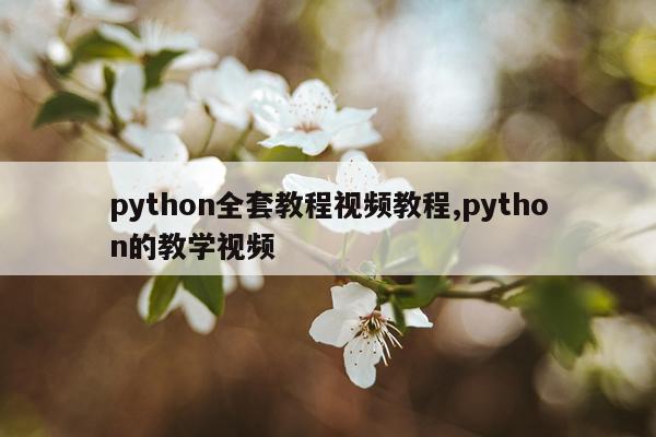 python全套教程视频教程,python的教学视频