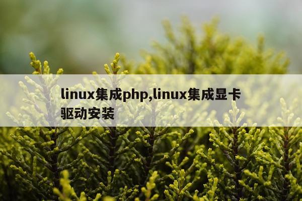 linux集成php,linux集成显卡驱动安装