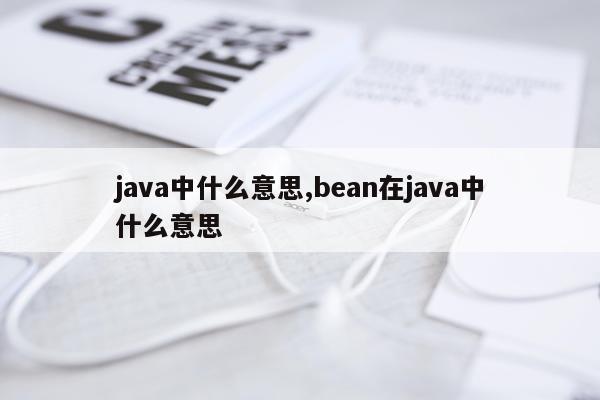 java中什么意思,bean在java中什么意思
