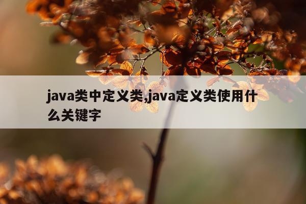 java类中定义类,java定义类使用什么关键字