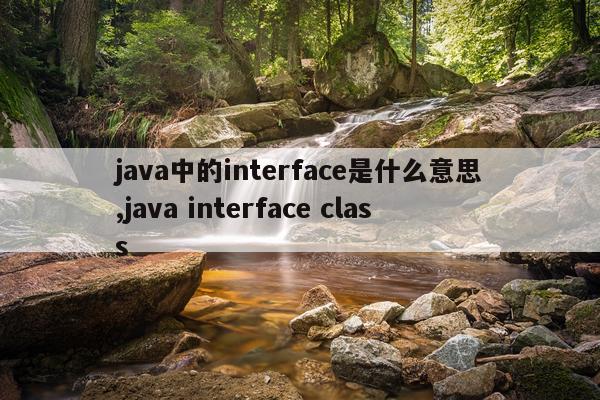 java中的interface是什么意思,java interface class