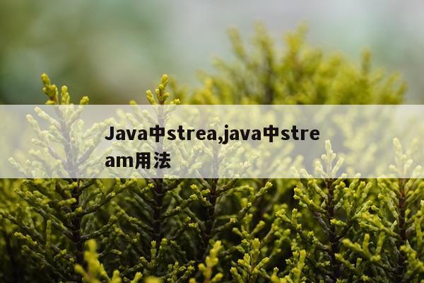 Java中strea,java中stream用法