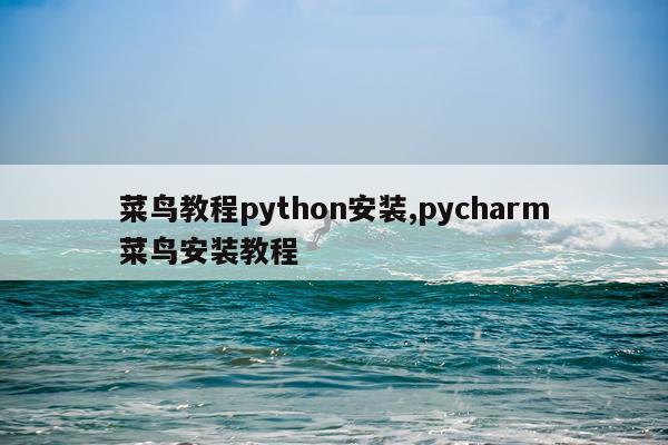 菜鸟教程python安装,pycharm菜鸟安装教程