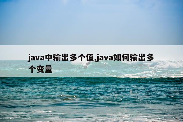 java中输出多个值,java如何输出多个变量