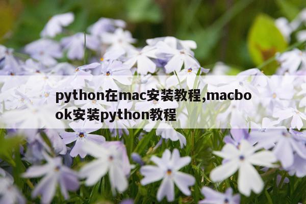 python在mac安装教程,macbook安装python教程