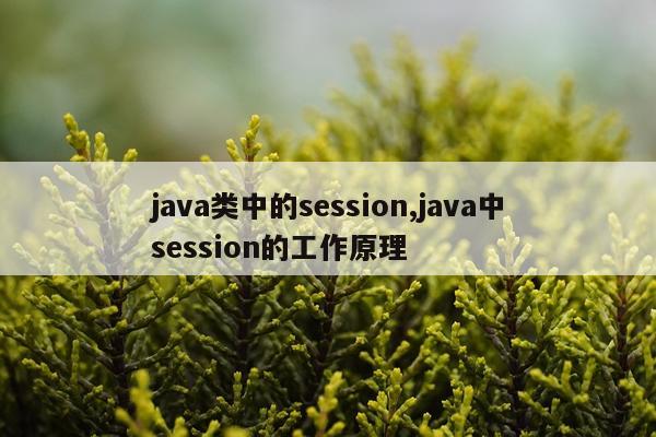 java类中的session,java中session的工作原理