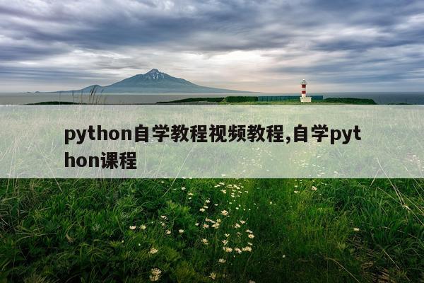 python自学教程视频教程,自学python课程