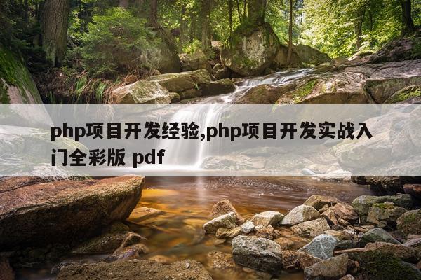 php项目开发经验,php项目开发实战入门全彩版 pdf