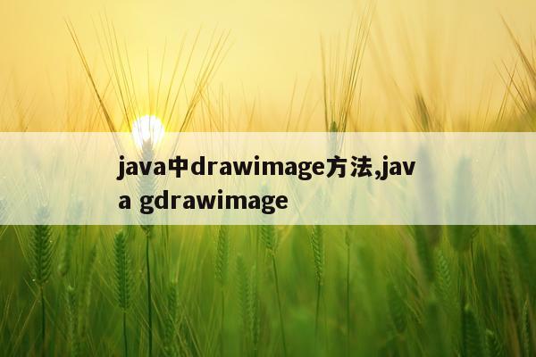 java中drawimage方法,java gdrawimage