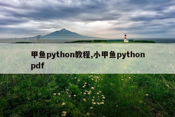 甲鱼python教程,小甲鱼pythonpdf