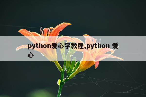 python爱心字教程,python 爱心