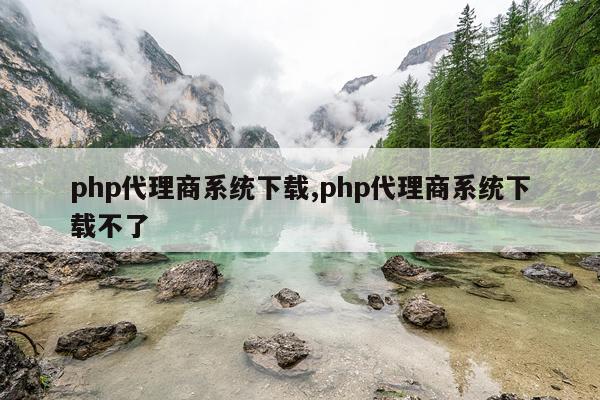 php代理商系统下载,php代理商系统下载不了