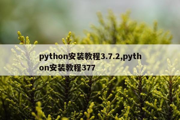 python安装教程3.7.2,python安装教程377