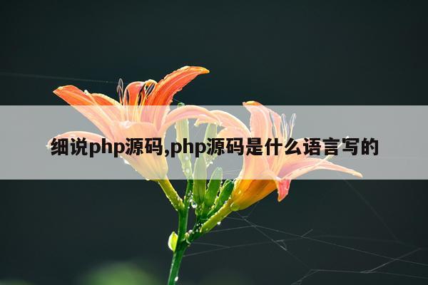 细说php源码,php源码是什么语言写的