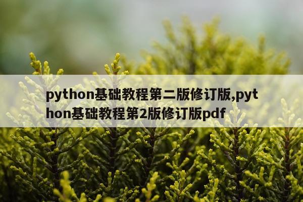 python基础教程第二版修订版,python基础教程第2版修订版pdf