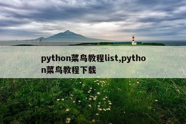 python菜鸟教程list,python菜鸟教程下载