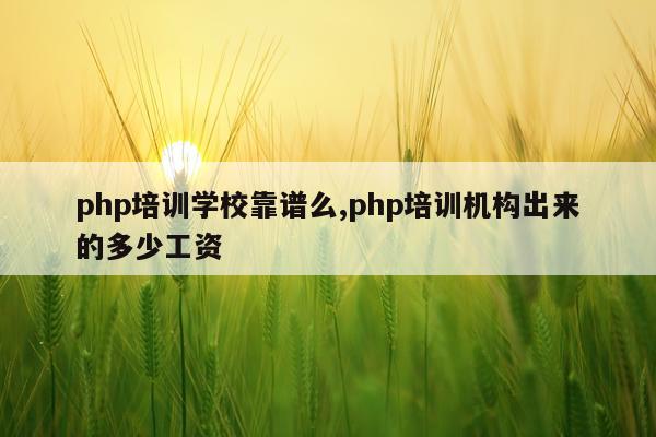 php培训学校靠谱么,php培训机构出来的多少工资