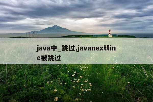java中_跳过,javanextline被跳过