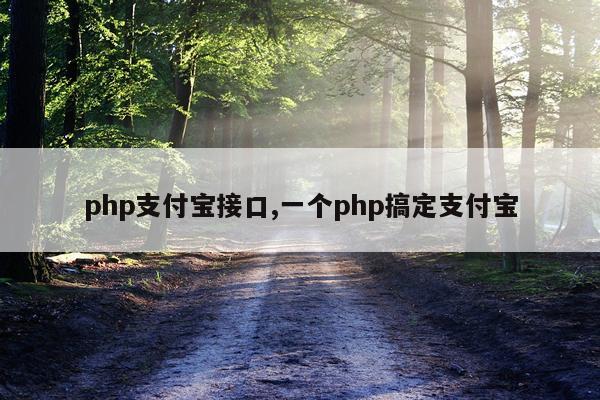 php支付宝接口,一个php搞定支付宝