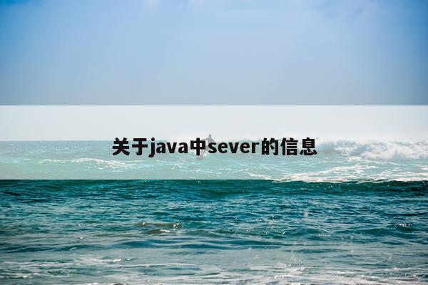 关于java中sever的信息