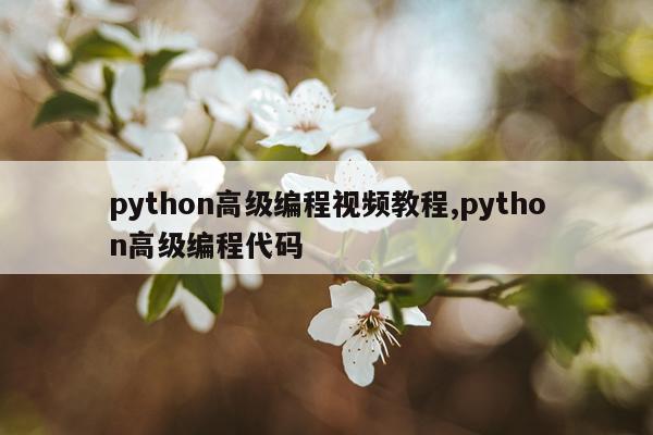 python高级编程视频教程,python高级编程代码