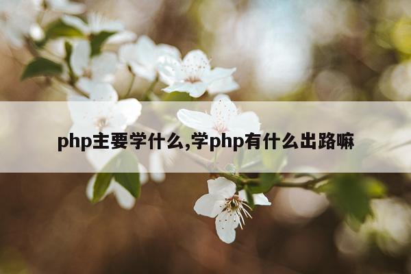 php主要学什么,学php有什么出路嘛