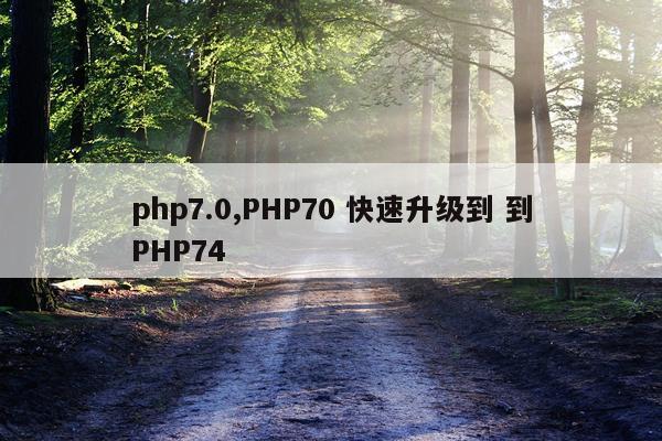 php7.0,PHP70 快速升级到 到PHP74